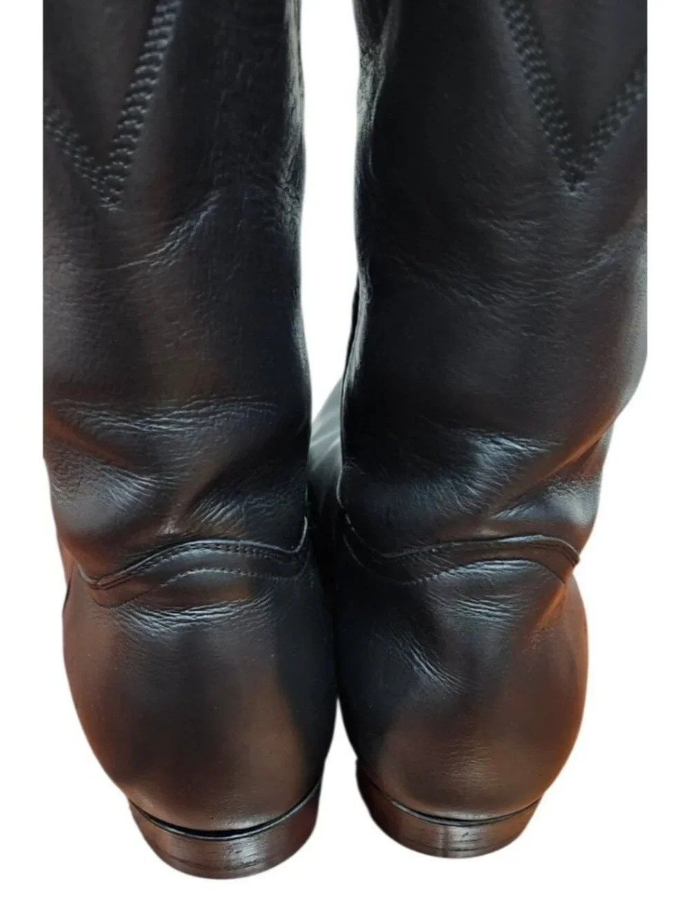 Cuadra Black Leather Western Cowboy Boots Men's Approx US 12 D Mexico Pull On
